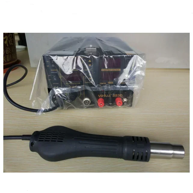 High Quality Welding Tools 3 In 1 220V YiHua 853D 5A SMD Rework Desoldering Hot Air Gun Soldering Iron Station