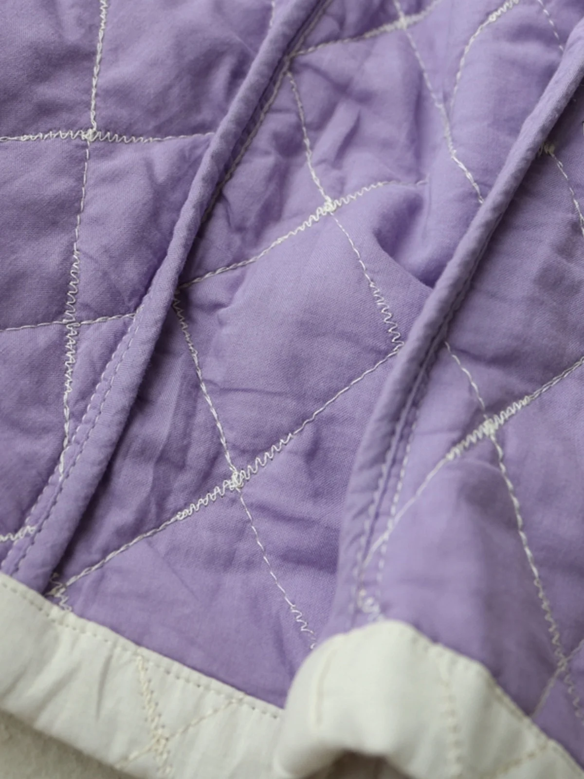 plus Size Autumn Winter Cotton Jacket Quilted Long Casual Warm Loose Artistic Diamond Pattern Women's Fashion Outerwear