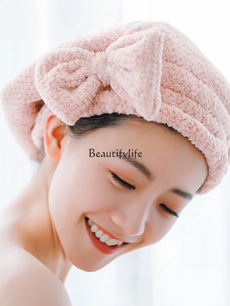 Women's Wipe Hair Quick-Drying Towel Strong Absorbent Turban Shower Cap Cute Hair Towel