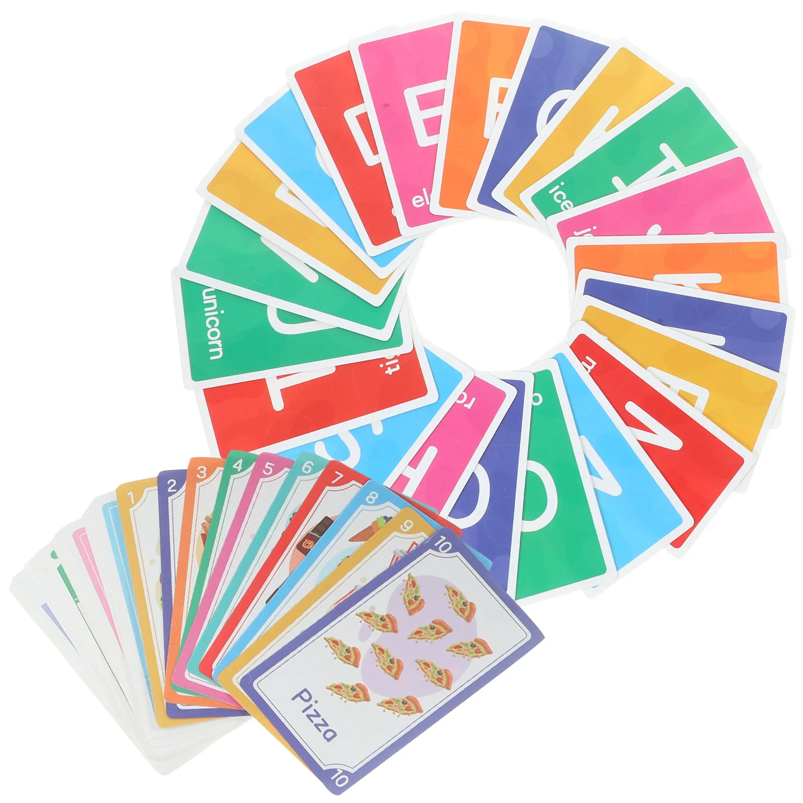 

1 Set Of Early Education Flash Cards Kids English Number Animal Alphabet Learning Cards Toddler Cognitive Portable Educational