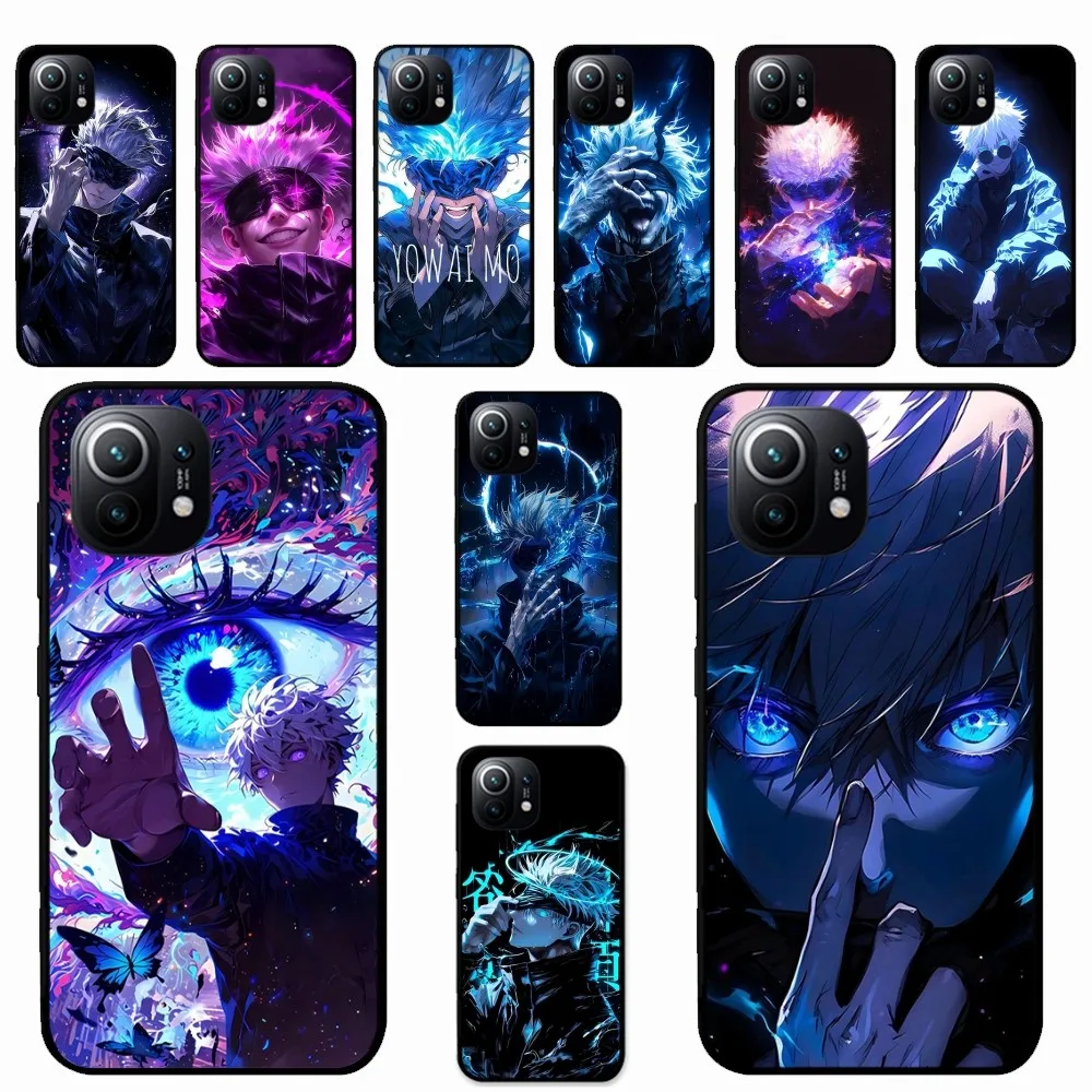 J-Jujutsu K-Kaisen G-Gojo S-Satoru Anime Phone Case For Xiaomi Mi 5X 9 10 11 12 Lite Pro 10T PocoX3pro PocoM3 Note 10 Pro Lite