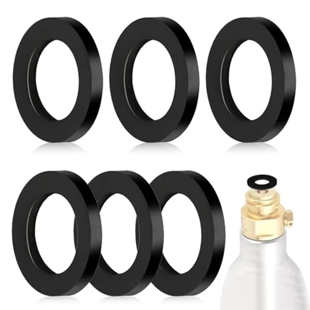 6pcs 10mm Outer 19mm Sealing Ring Seal Replacement  Long Lasting Performance Sparkling Water Machine Sealing Pad Silicone Rubber