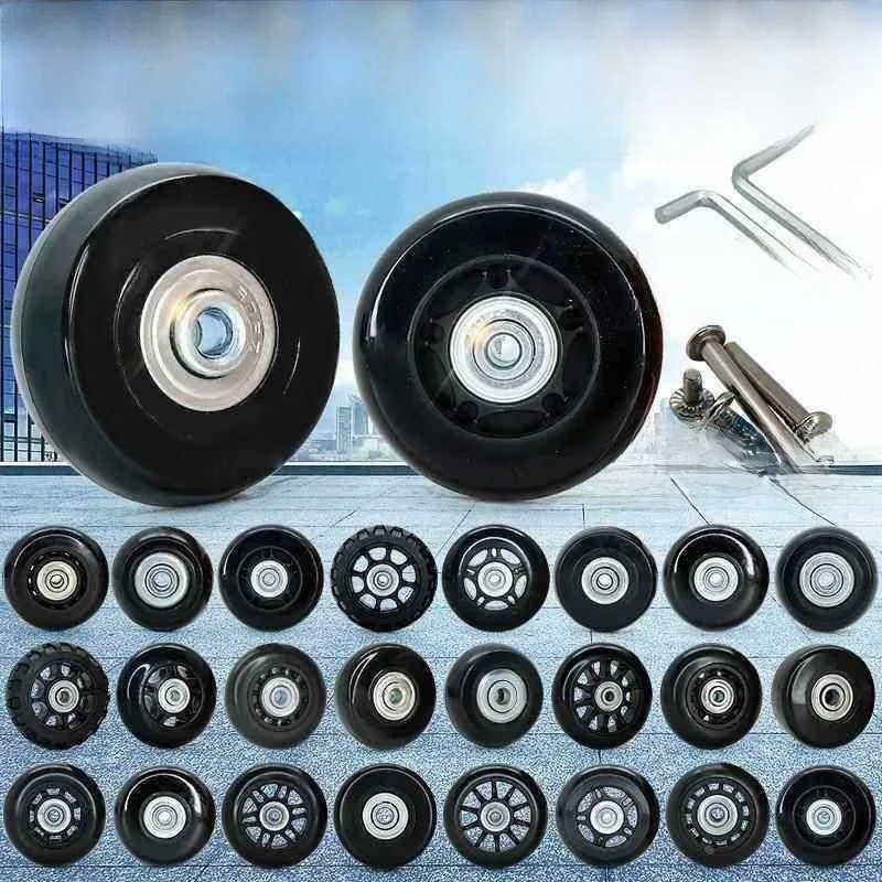 スーツケース用ユニバーサルホイール交換用ゴム製キャスター荷物用ホイールハードトラベルバッグアクセサリー