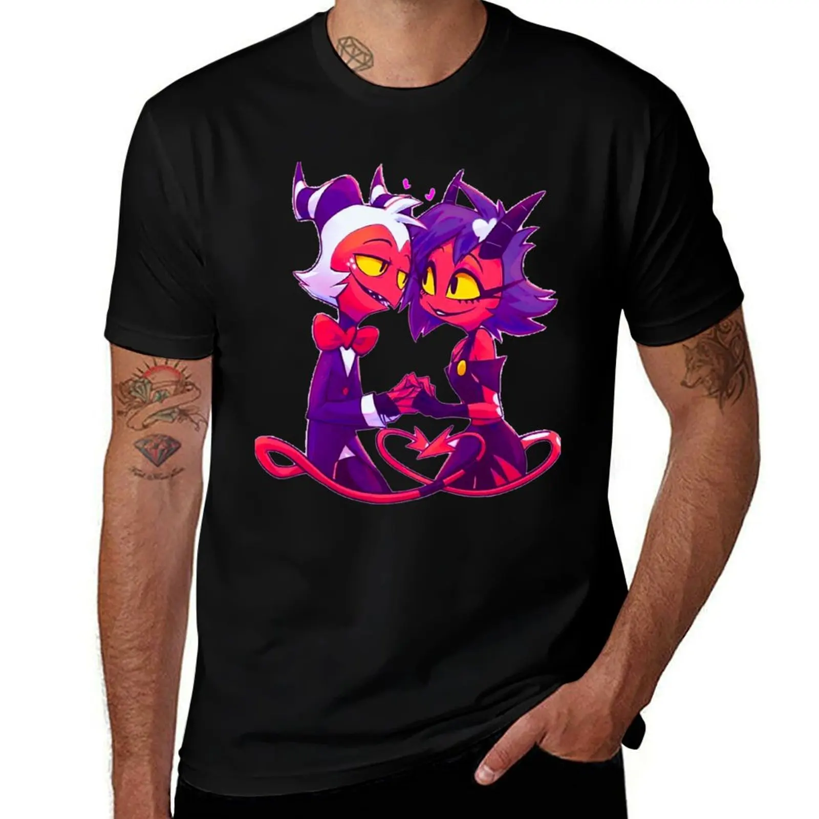 

Helluva Boss Millie and Moxxie T-Shirt Sporty Breathable Short Sleeve T-Shirt