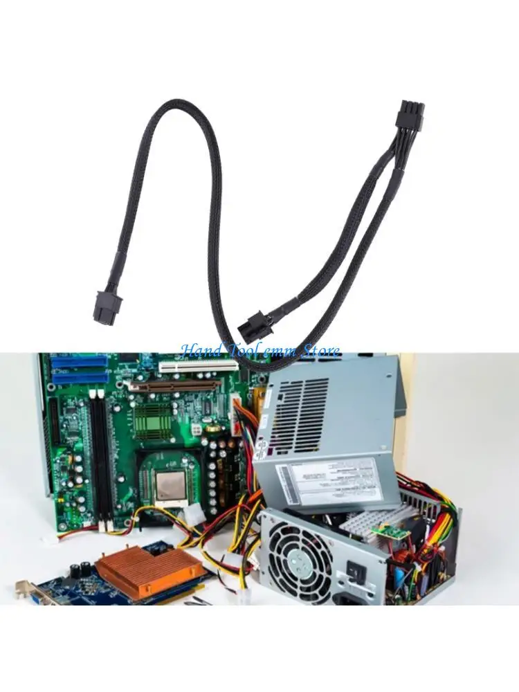 

H37F Graphics Card Power Cable 8Pin to 8 Pin (6+2) 6Pin GPU Male Adapter Extension Cable 60+20cm