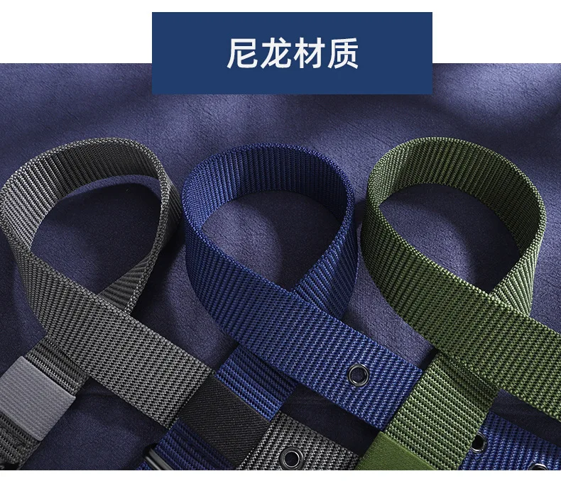 110/130 cm Schwarz Leinwand männer Gürtel Pin Schnalle Leder Gürtel frauen Trendy Gürtel Mit Jeans Gürtel für Männer Frauen Outdoor Sport Gürtel – Detail 3