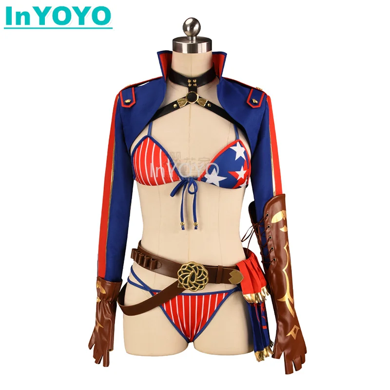 InYOYO FGO Miyamoto Musashi Cosplay Costume Game Fate/Grand Order Lovely Bikini Swimsuit Swimwear Summer Swimming Suit Women