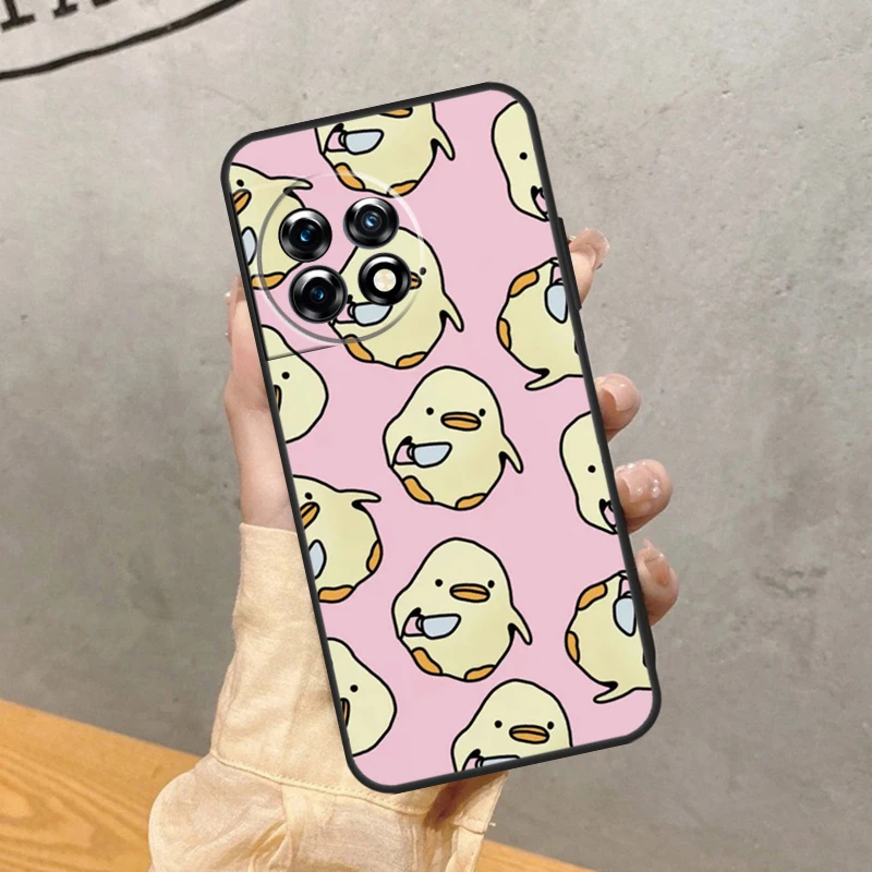 Cartoon Duck Knife For OnePlus Nord 3 2T CE 3 2 Lite N10 N20 N30 N100 OnePlus 11 8 9 10 Pro 8T 9R 10R 10T Case