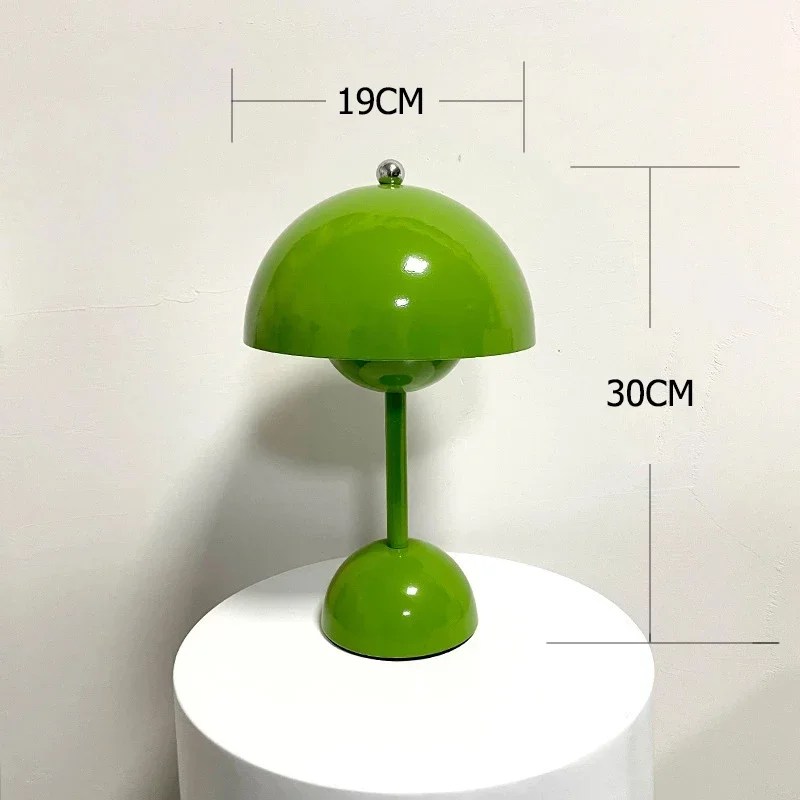 Imagem -06 - Nordic Flower Bud Led Table Lamp Candeeiros de Mesa de Cogumelos Decoração Simples do Quarto Lâmpadas de Cabeceira Modernas Wedding Room Desk