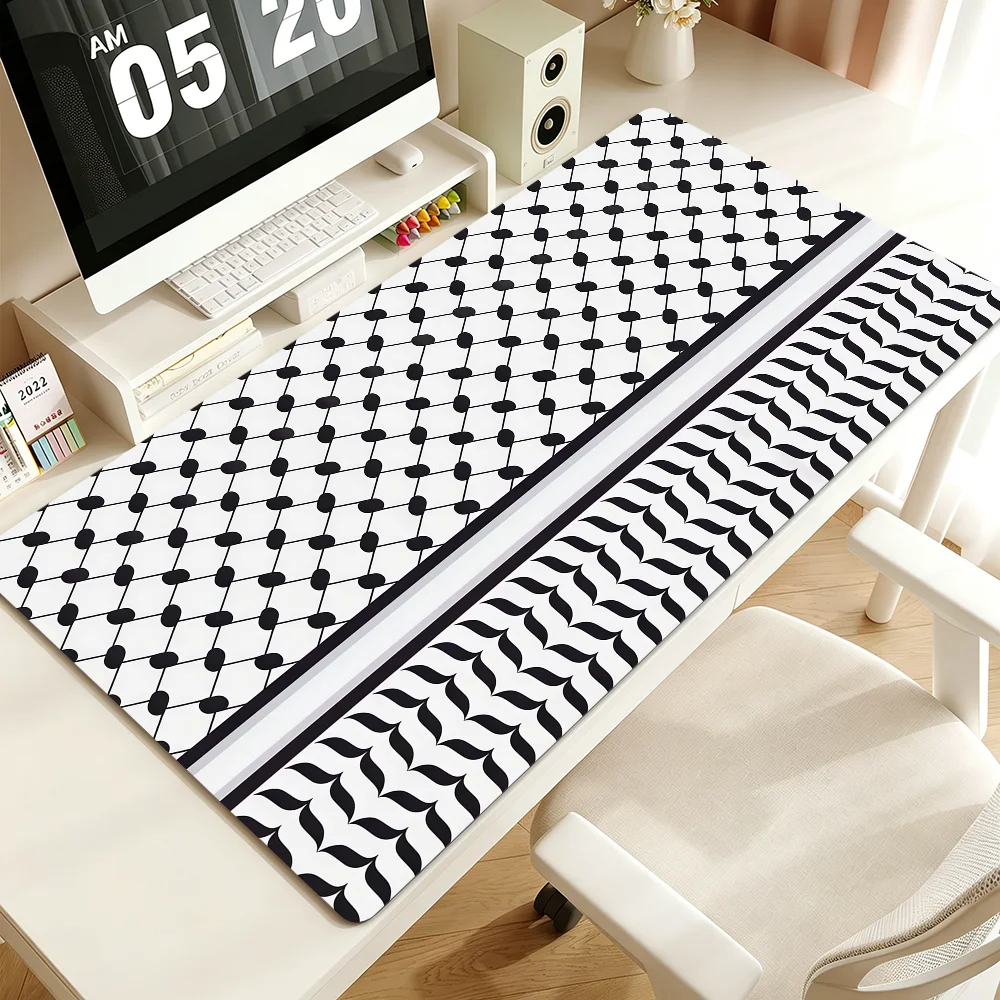 Arabic Keffiyeh Traditional Pattern Mouse Pad Non-slip Lockedge Thickened Desktop MousePad Large Comfort Gaming Office Student