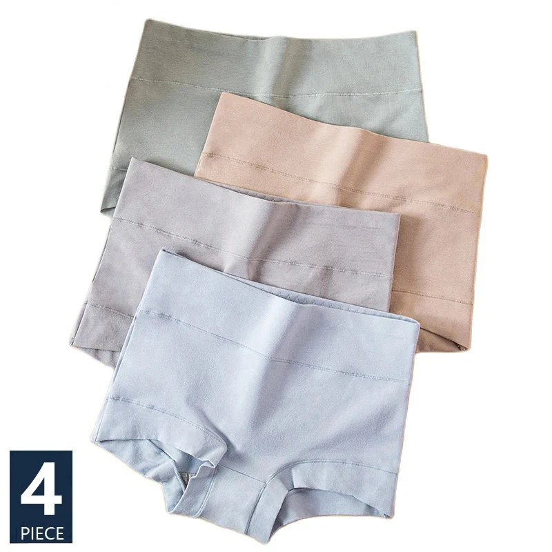 4 sztuk/zestaw majtki damskie bawełniane majtki z wysokim stanem urządzenie do modelowania sylwetki oddychająca bielizna damska miękka bielizna damska L-4XL Plus Size