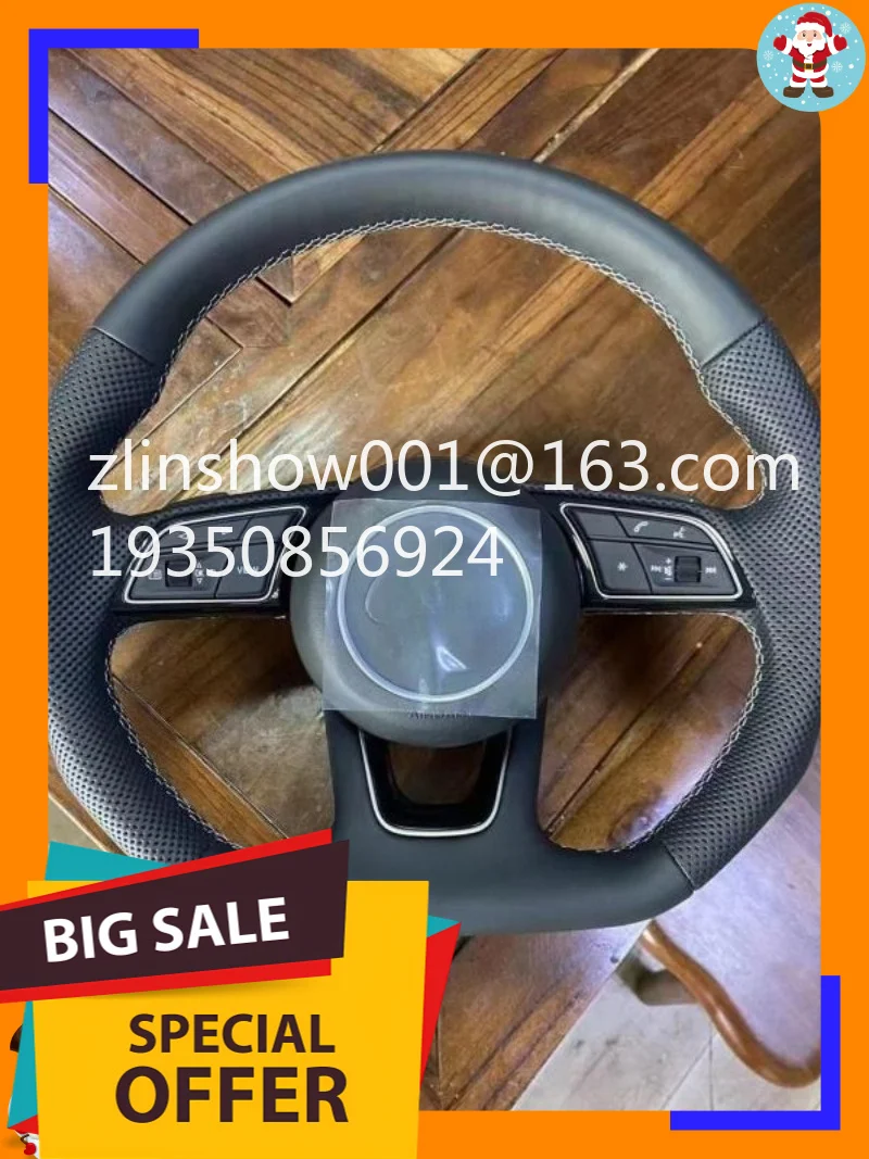 Suitable for A6LA4LQ5LQ3Q7A5A7A8LA3 flat bottom multi-function steering wheel bare wheel gear handle