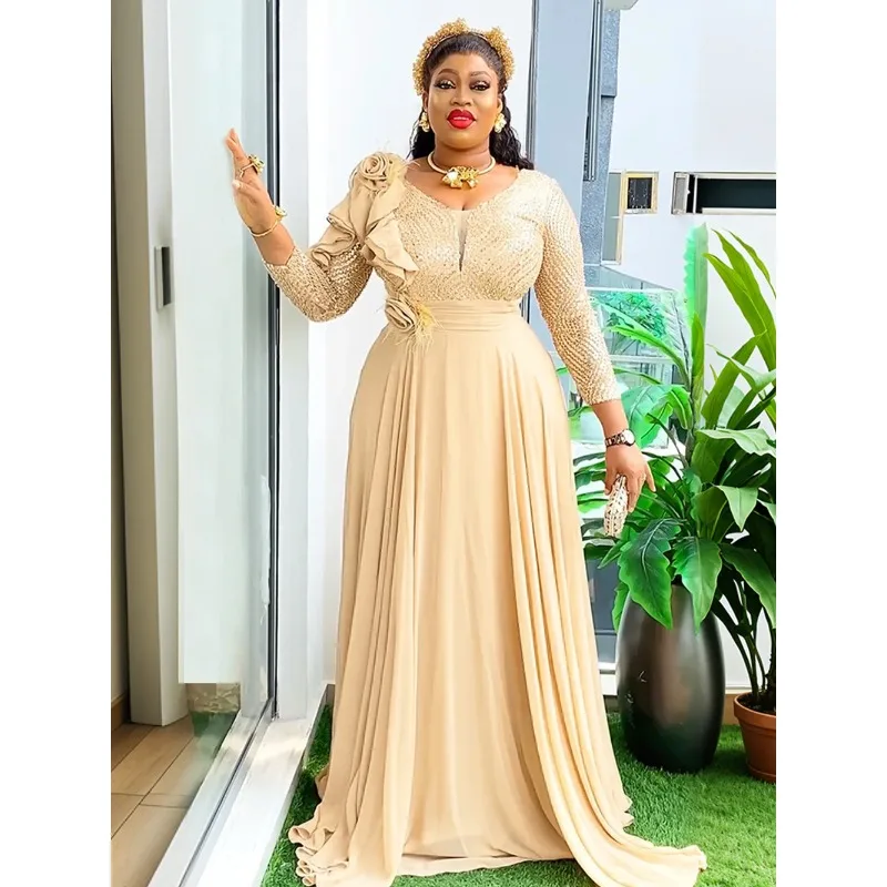 Personalizado plus size africano vestidos de festa de casamento para as mulheres 2025 dashiki ancara vestido de noite elegante natal outfi