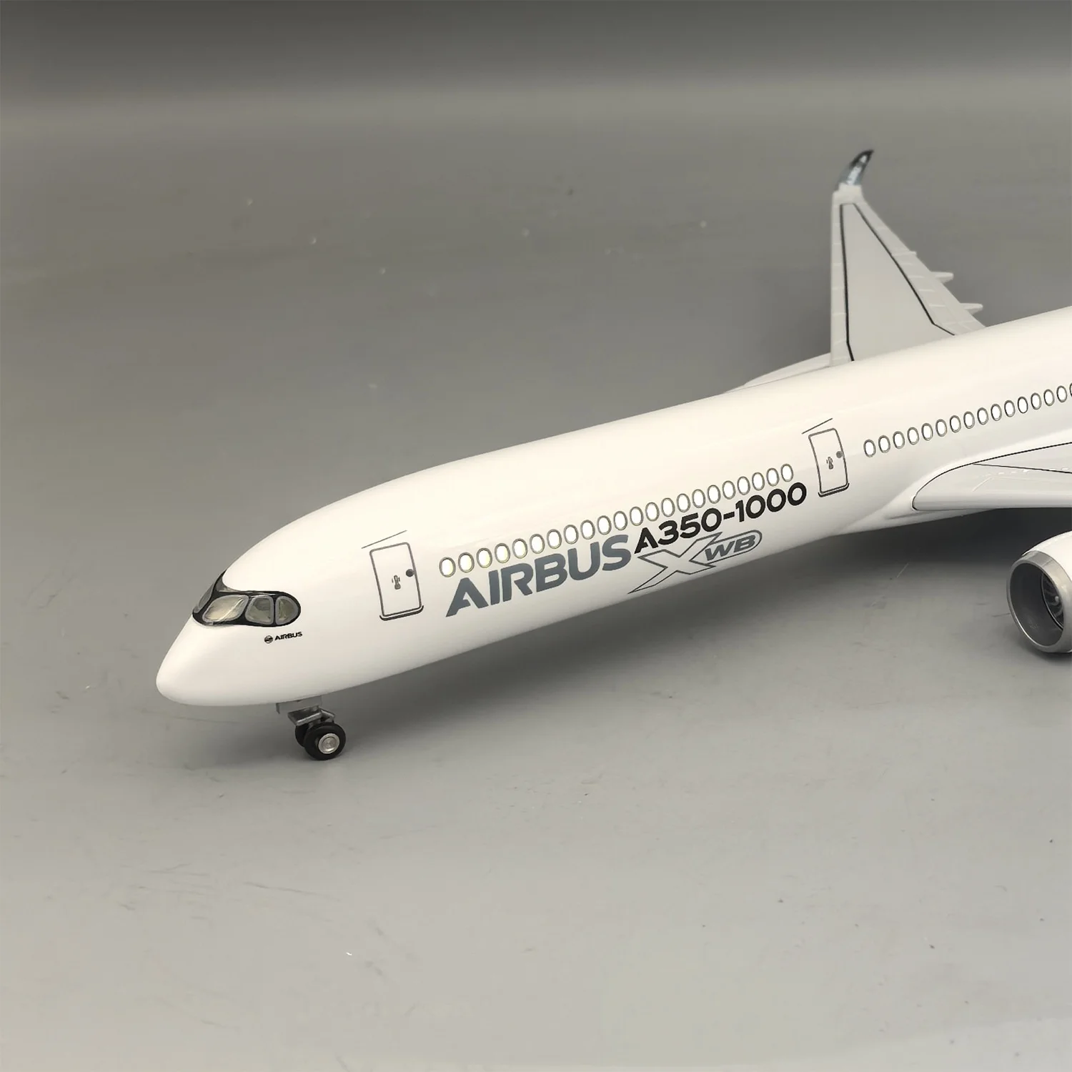 47cm A350-1000 Prototype Xwb Airways Resin Airplane Model With Wheels Light(Touch Or Sound Control) Collection Gift