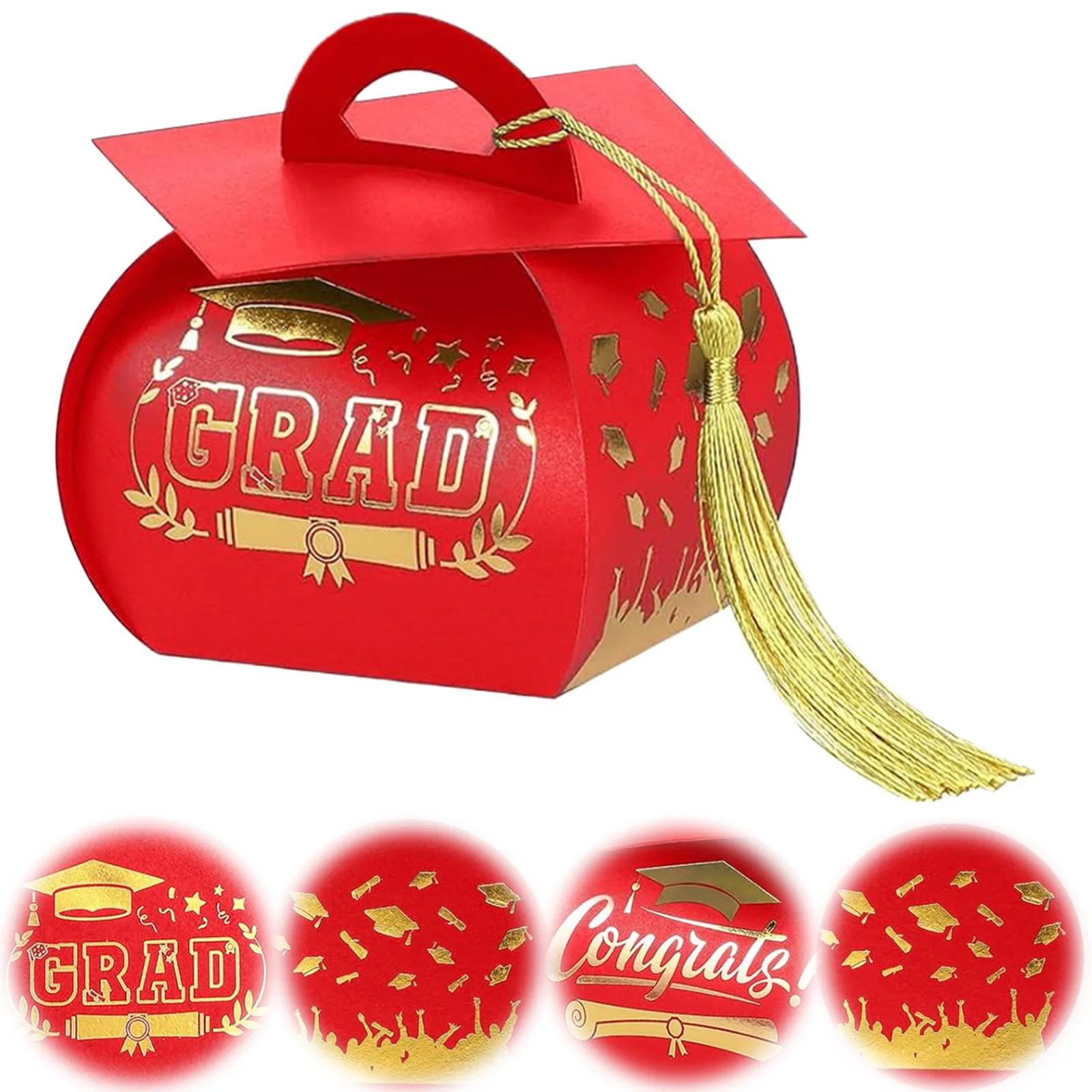 

Graduation Hat Gift Boxes with Tassel Congrats Grad Cap Treat Box Creative Table Centerpieces Box Class of 2026 Grad Decorations