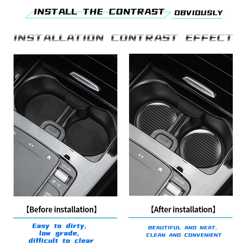 سيارة الداخلية حامل الكأس كوستر عدم الانزلاق المضادة للغبار حصيرة اكسسوارات لشركة هيونداي توكسون IX35 I30 I20 كونا كوبيه فيلوستر I40 جيتز