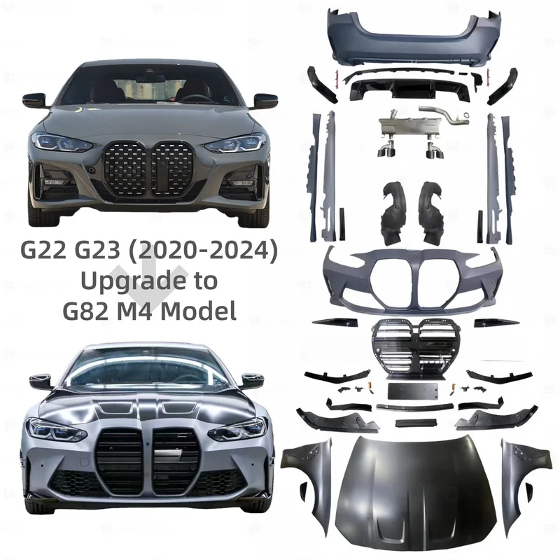 High Quality G82 M4 Style Full Body Kit Facelift Modification Fit for 4 Series G22 G23 2020-2025 Exterior Upgrade Accessories