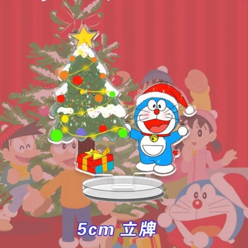 Doraemon Acrylic Stand Figure Anime Peripheral Creativity Christmas Christmas Eve Student Desktop Exquisite Ornament A Set 3 Pcs