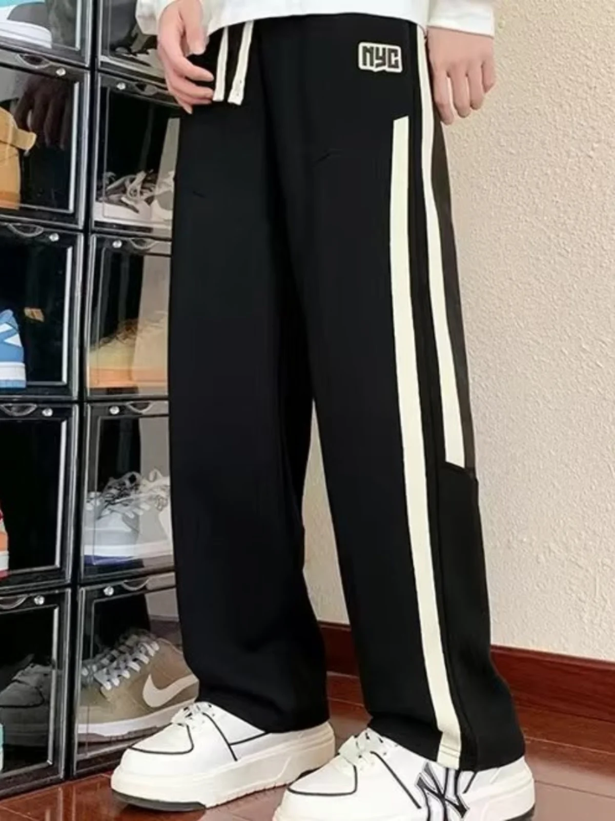 

plus Size Men's Sport Pants Loose Casual Straight Leg Long Trousers Autumn Winter American Sle Big Size Sweatpants