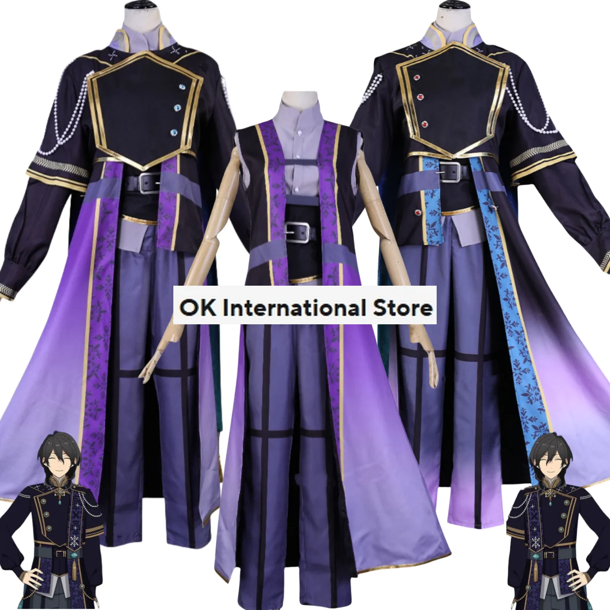 

Anime Game Ensemble Stars Oukawa Kohaku Ran Nagisa Sakuma Rei Cosplay Costume Silent Noir Neige Uniform Man Woman Carnival Suit