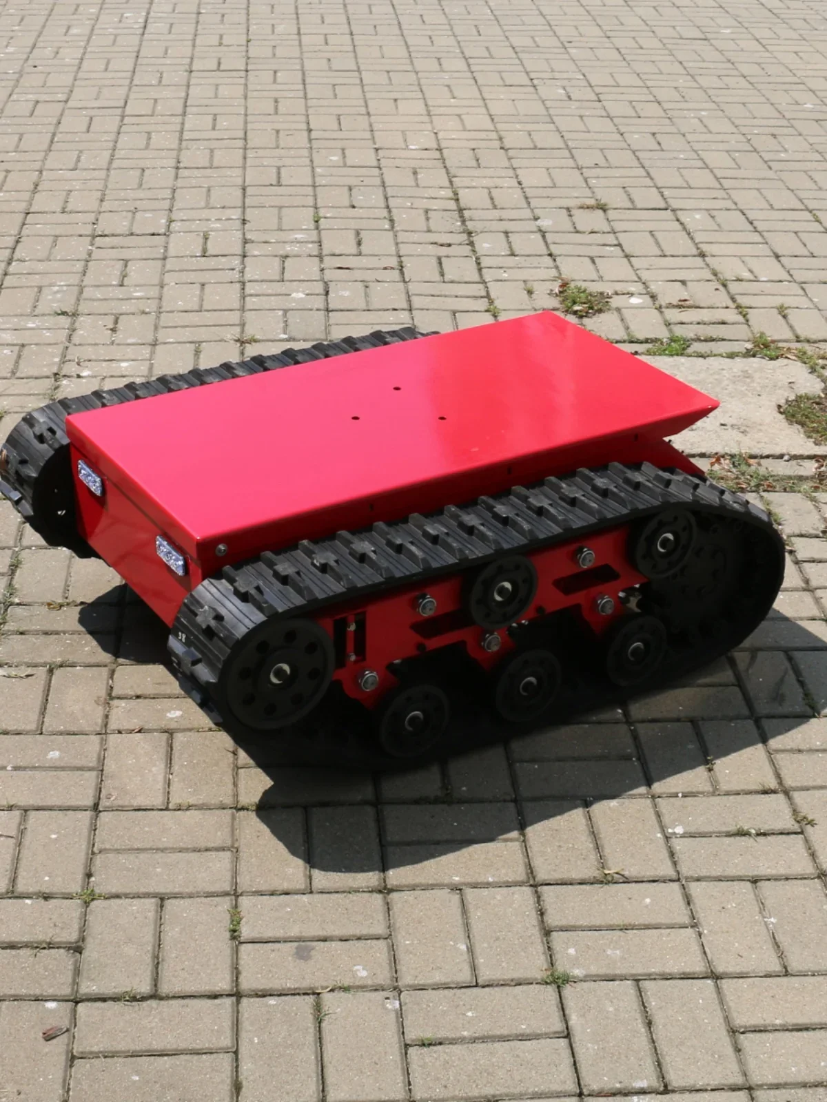 Rubber Track Chassis Small Carbon Steel Electric Remote Control Walking Inspection Robot Crawler Chassis