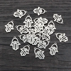 30pcs 14x11mm No Fade Charms 316 Stainless Steel Hand Charms Craft pendant Jewelry Making Accessories DIY for necklace bracelet