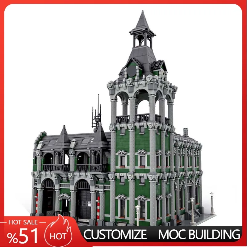 

13191 PCS City Street Train Station MOC Customize Modular Building Block Technology Educational Popular DIY Assembly Toy Gift