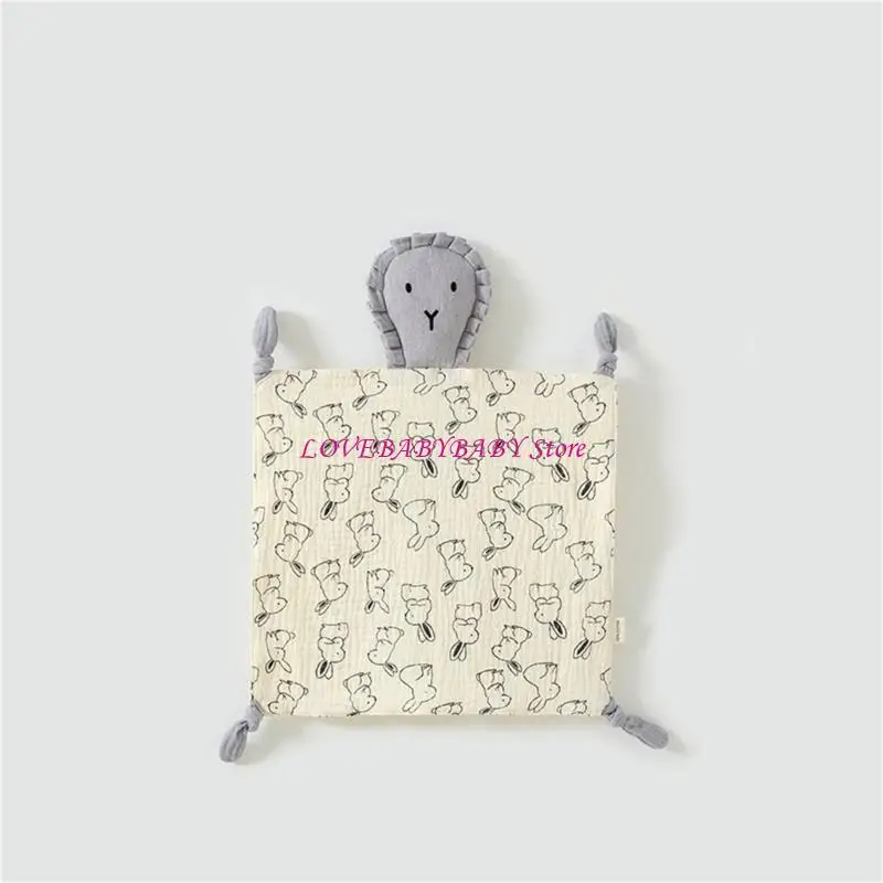 

Baby Bibs Sleep-Doll Security Blanket Teething Towel Soft-Cotton Soothing Towel 4XBC