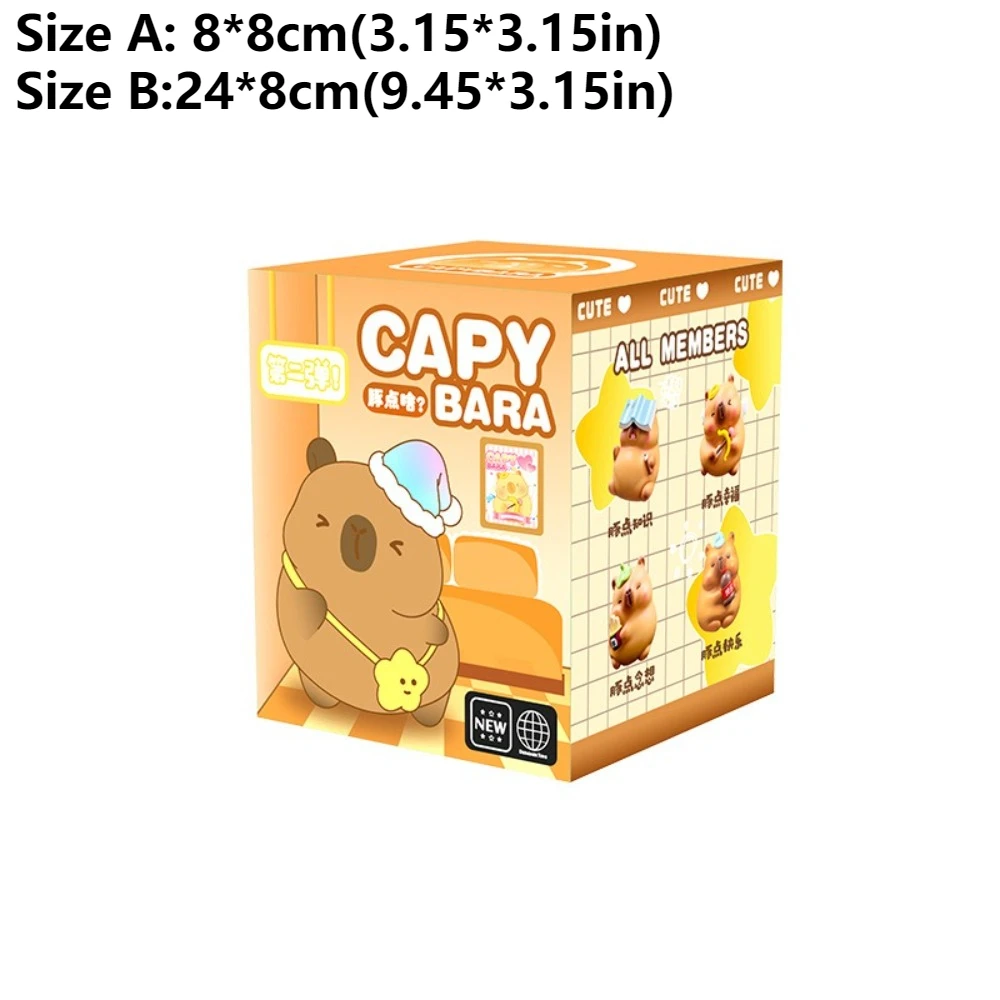 Mini Capibara Capybara Mystery Box Warme Dagelijkse Serie Actiefiguren Capibara Beeldje Hars Cavia Bureau Ornament