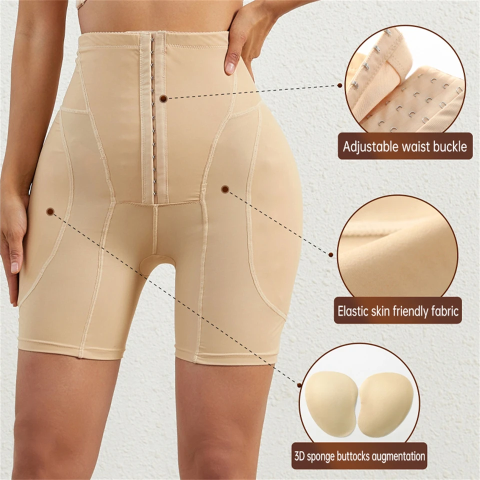 Becirzet Shapewear Damen Bauchkontrolle Po-Former Hüftpolster Hochgeschnittene Kompressions-Shapewear-Höschen – Detail 3