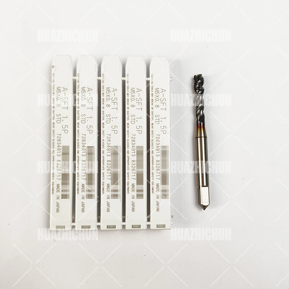 

HUAZHICHUN 8326717 A-SFT M5X0.8 1.5P STD Machine Tap High Speed Steel Flute Thread Cutter Machine Screw Tap 1 pcs