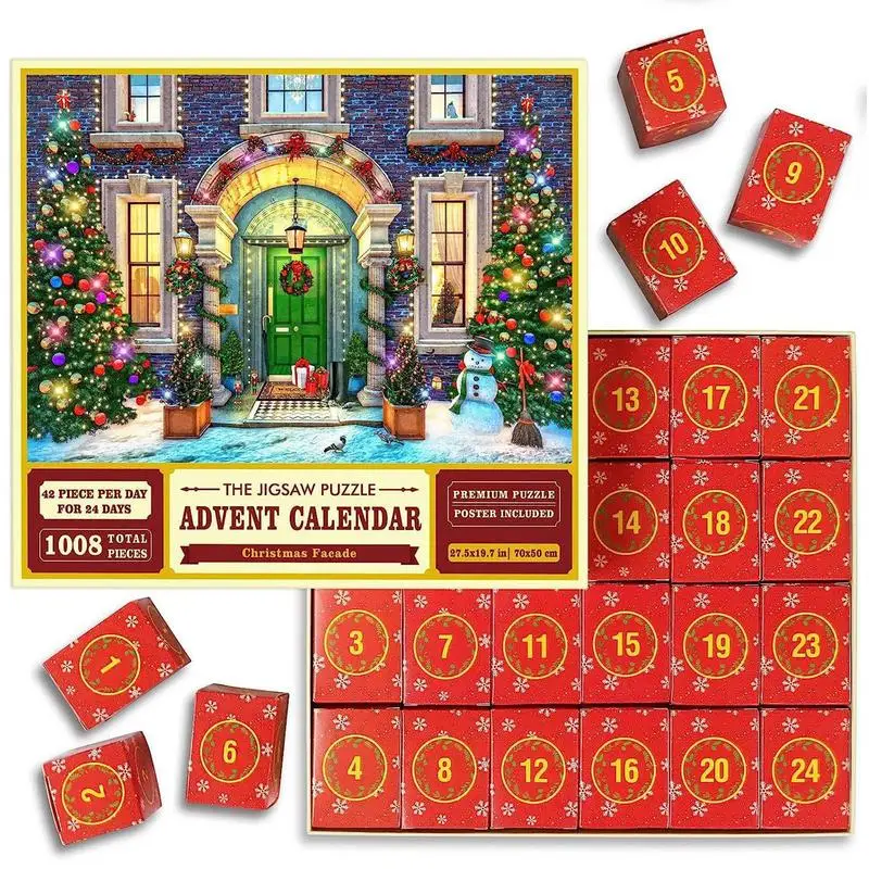 

Advent Calendar Jigsaw Puzzles Christmas Countdown Puzzles Gift Christmas Themed Wedding Party Favors For Kids Christmas Gift