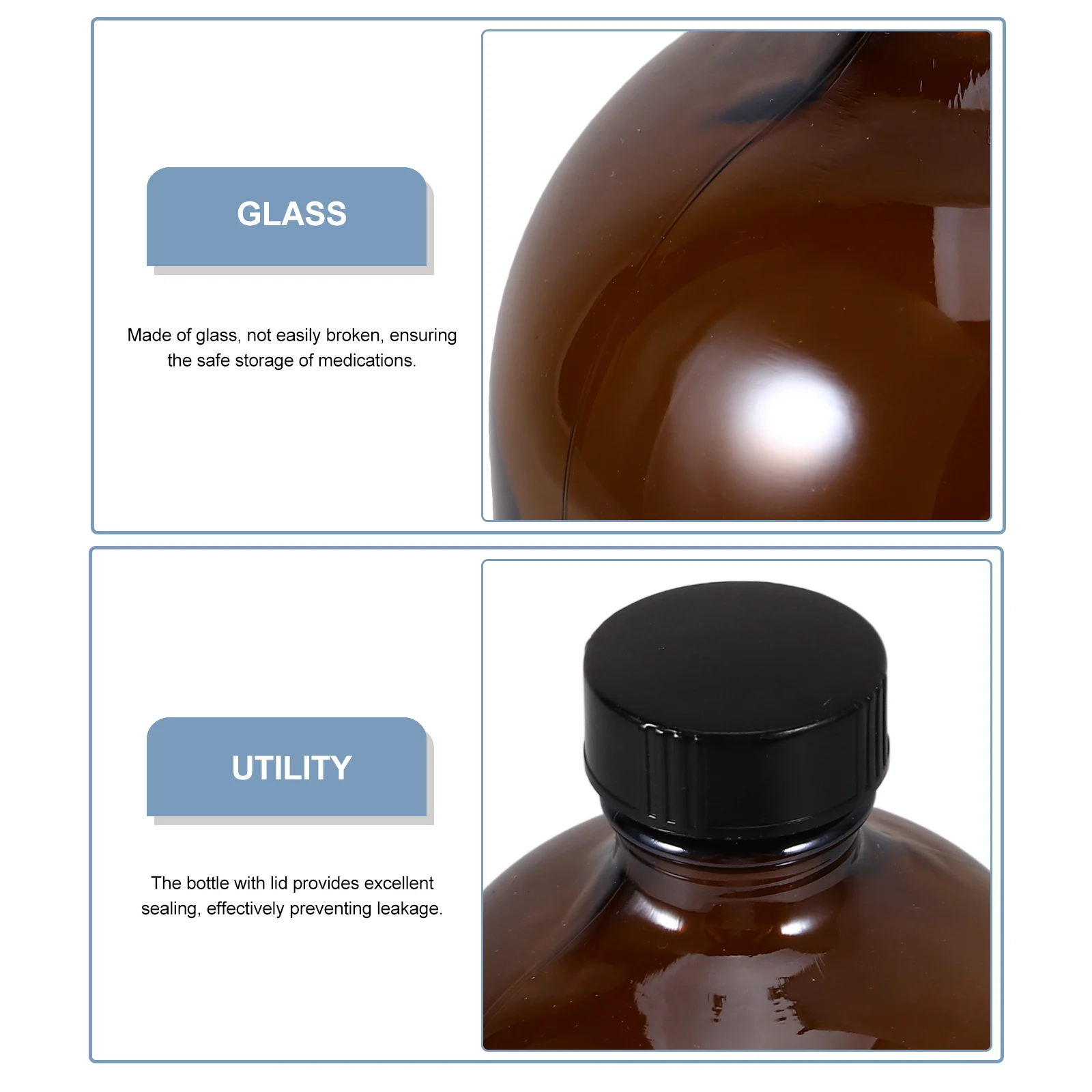 

Potion Glass Bottle Clear Refillable Bottles Reusable Laboratory Transparent Liquid Travel