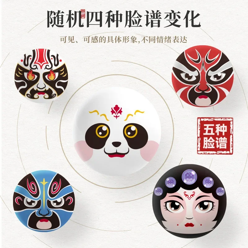 Sichuan Opera Face Changing Doll with Movable Hat 5 Facial Makeups Chinese Peking Opera Figure Decoration Kids Birthday Gift