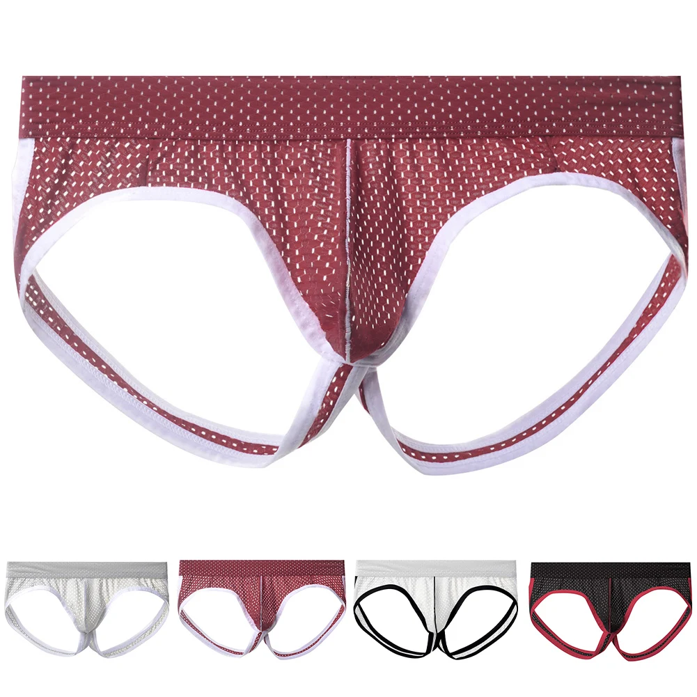 

Мужские стринги для ночного клуба, размер S-XL, эластичные, с вырезами, сетчатые, однотонные, из эластичной ткани