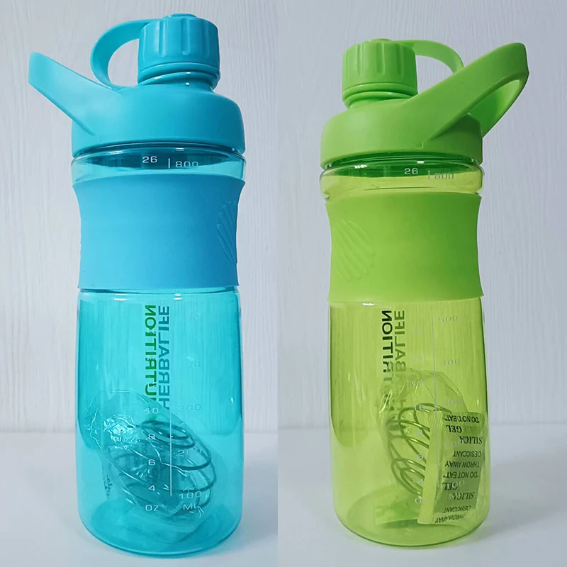800ml Sports Water Bottle For Camping Hiking Outdoor Plastic Transparent BPA Free Shake Bottle For Men Drinkware