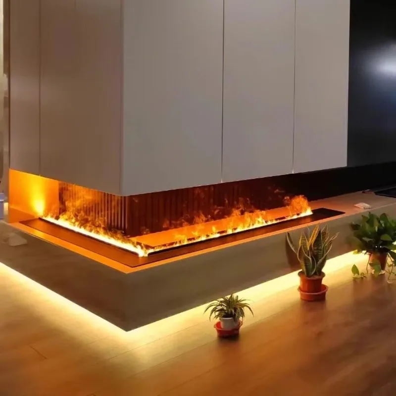 Vapor Steam Water Fireplace Atomizing Mist Insert Neon Flame Decorative Led 3d Intelligent Electric Fireplaces