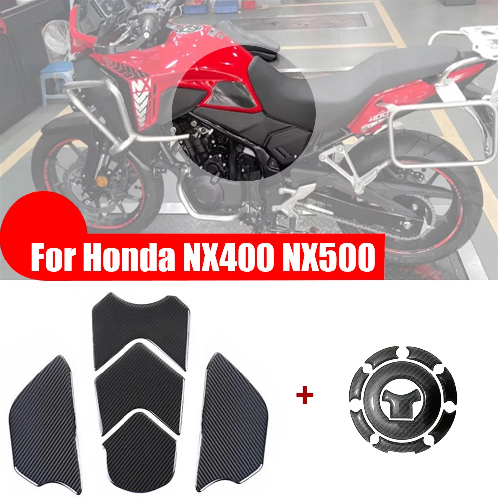 For Honda NX400 NX500 NX 400 500 2024 Motorcycle Protector Tank Pad Side Grips 3D Oil Kit Knee Stickers Decals