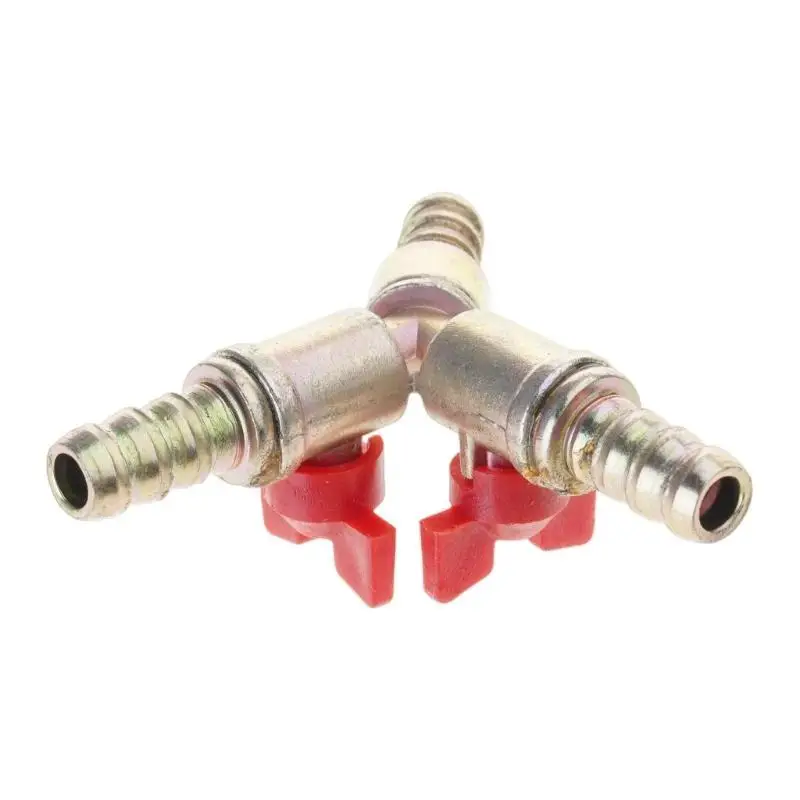 652F 2 interruptores 3/8" espiga para manguera en forma Y para válvula Bola cierre 3 vías para válvula Fitti