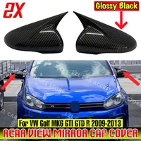 2x cubierta de espejo retrovisor lateral con apariencia de carbono para VW para Volkswagen Golf 6 MK6 GTI GTD 2009-2013 cubierta de tapa de espejo retrovisor lateral