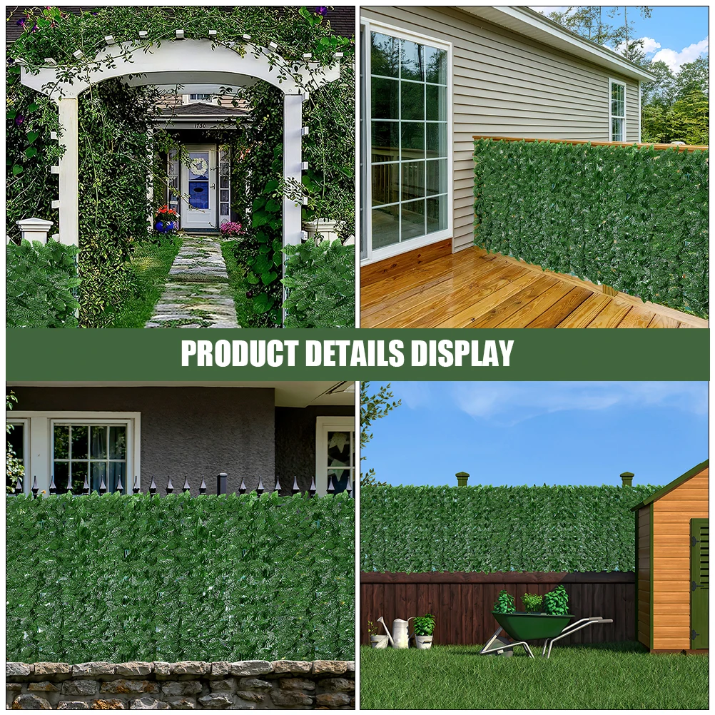 

Simulation Fence Network Artificial Green Plant Decorative Panels Hedge Grid Wall Faux Leaves Balcony Garden Decoration Plastic