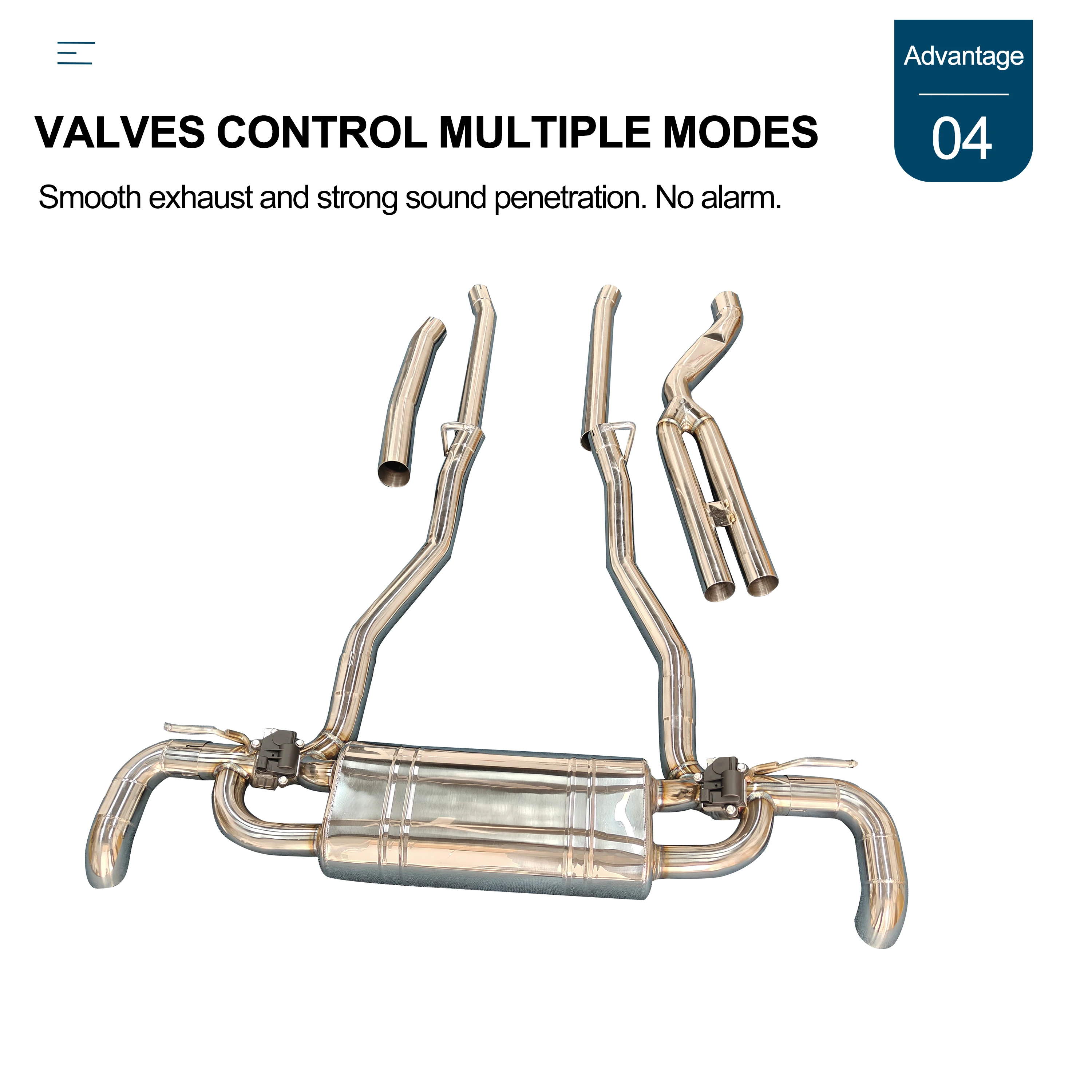 CBNT Car Accessories Valvetronic Catback Exhaust for BMW G60 B58 520i 525i 2.0T 2024-2025 SS304 Valved Exhaust Systems Muffler - Image 6
