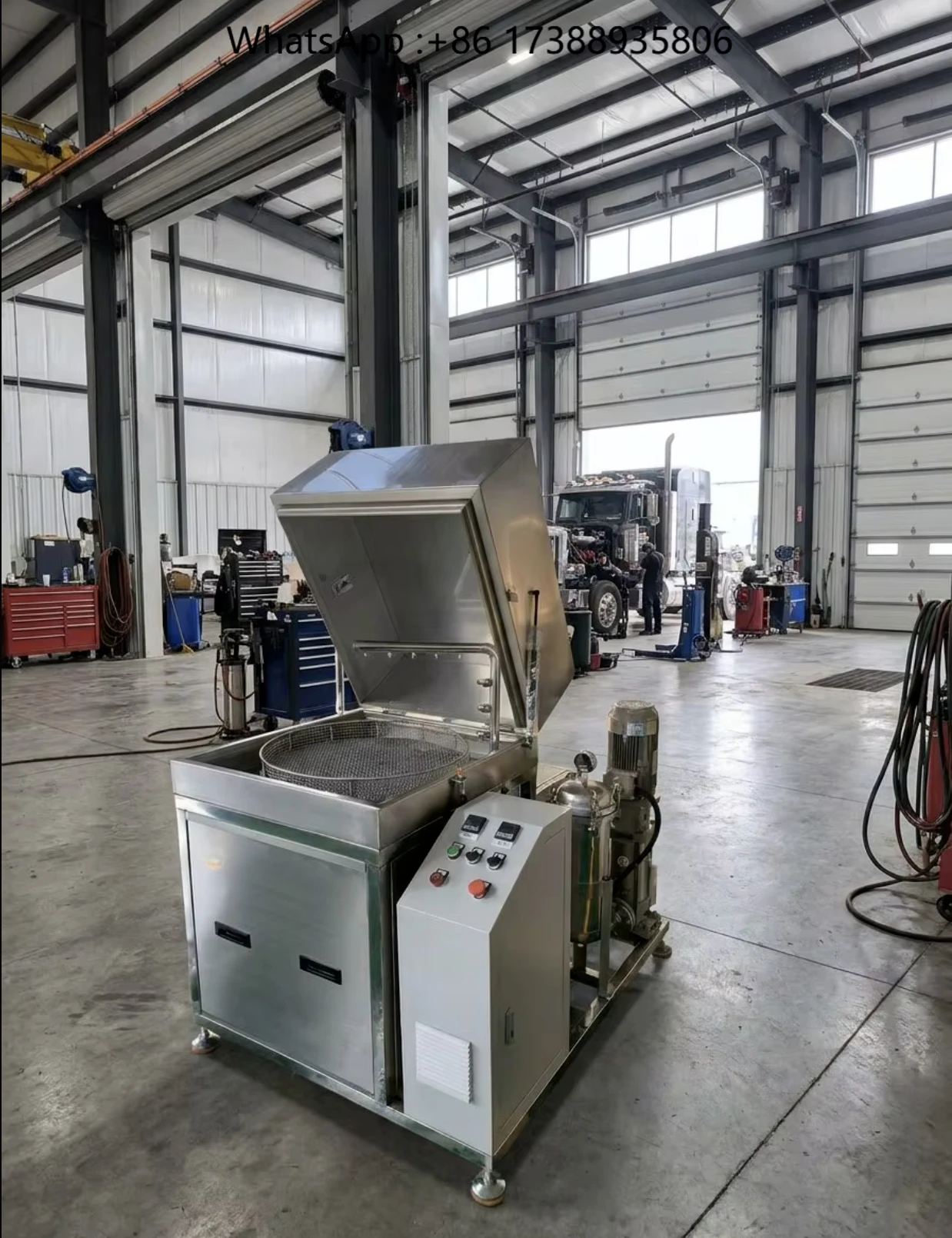 Automatic Rotary High Pressure Hot Water Parts Washer for Engine Block & Automotive Components Cleaning in RepairShops