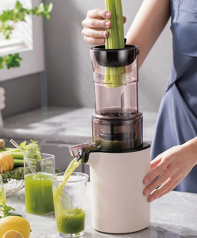 

200W Electric Slow Juicer Automatic Large Caliber Original Juicer Orange Celery Juicer Residue Juice Separation Fruit Juicer 2L