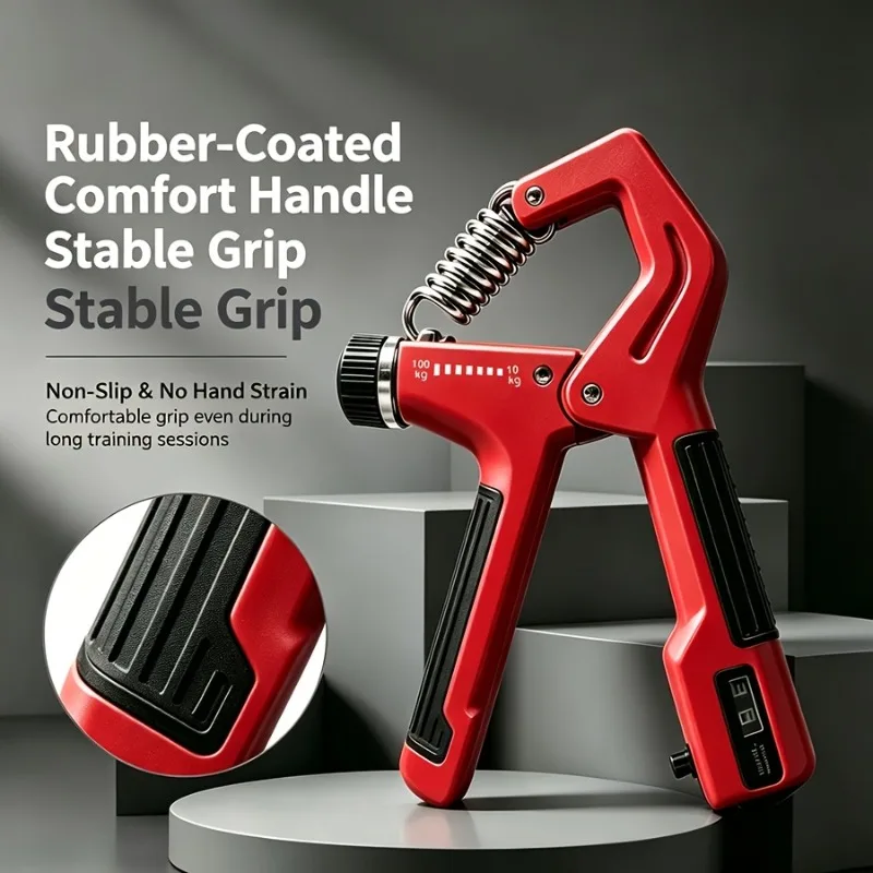 5-150kg Hand Grip Strengthener, Professional Finger Wrist Forearm Trainer with Counter, Men Women Fitness Stress Relief