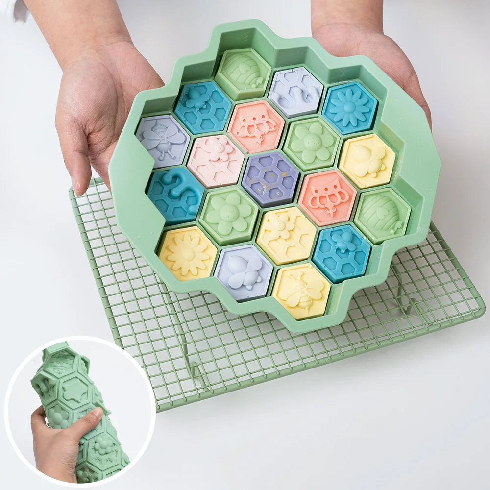 

Honeycomb Shape Silicone Baking Mold DIY Gummy Candy,Chocolate Baking Mold Candle,Gum Paste Easy Release