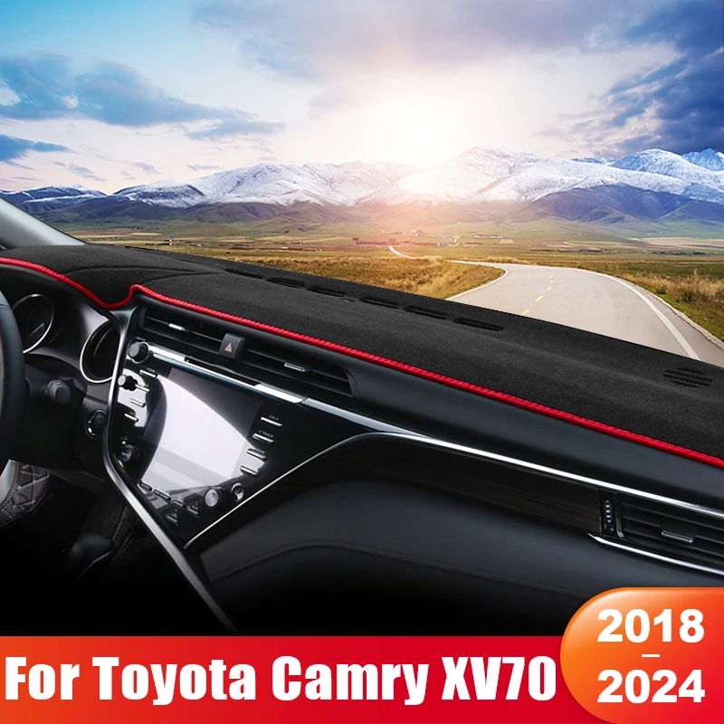 Cubierta antideslizante para salpicadero de coche, accesorio para Toyota Camry 70, XV70, 2018, 2019, 2020, 2021, 2022, 2023, 2024