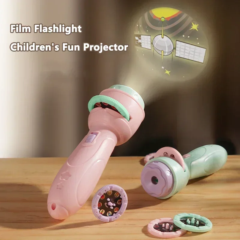 

Flashlight Projection Lamp Toy Cute Cartoon Creativity Toy Torch Lamp Flashlight Projector Toy Baby Sleeping Luminous Story Book