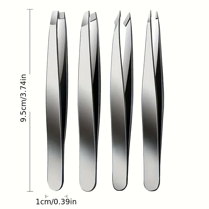 4pcs Set Professional Tweezers Set Perfect For Eyebrow Hair Removal Splinter Very Effortless and Relaxed to Remove image 6