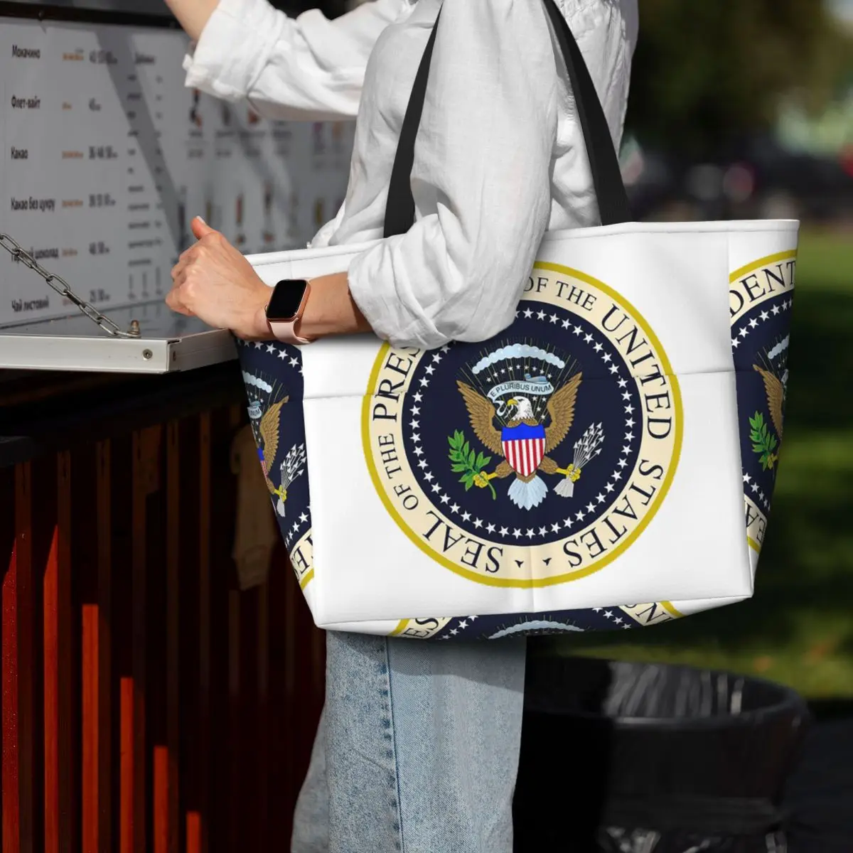 Seal Of The President Of The United States Beach Tote Bag Sport Gym Yoga Duffle Large Tote Bag Women Travel Bag Fitness bag